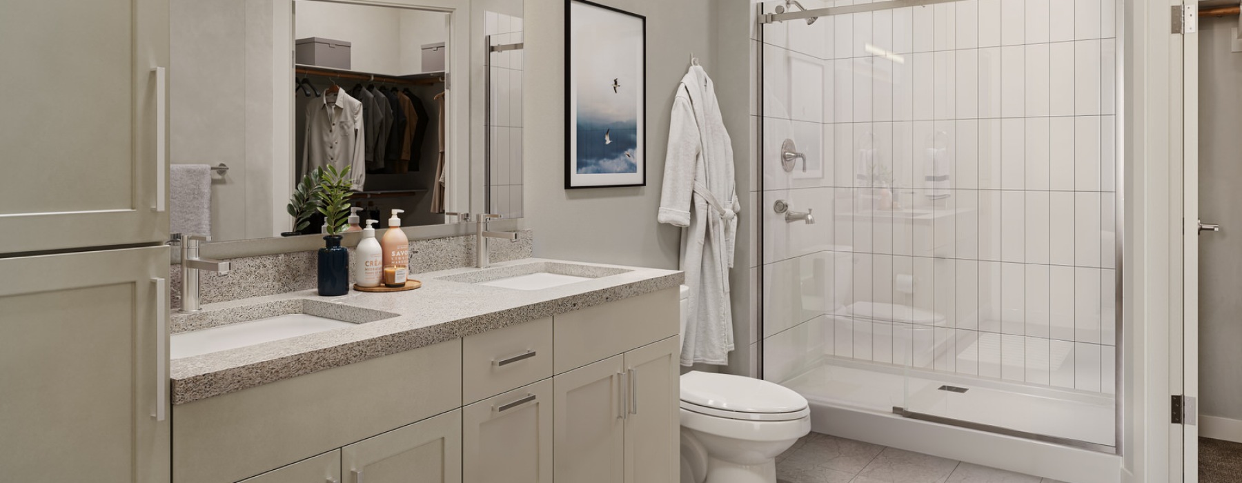 bathroom with walk-in shower