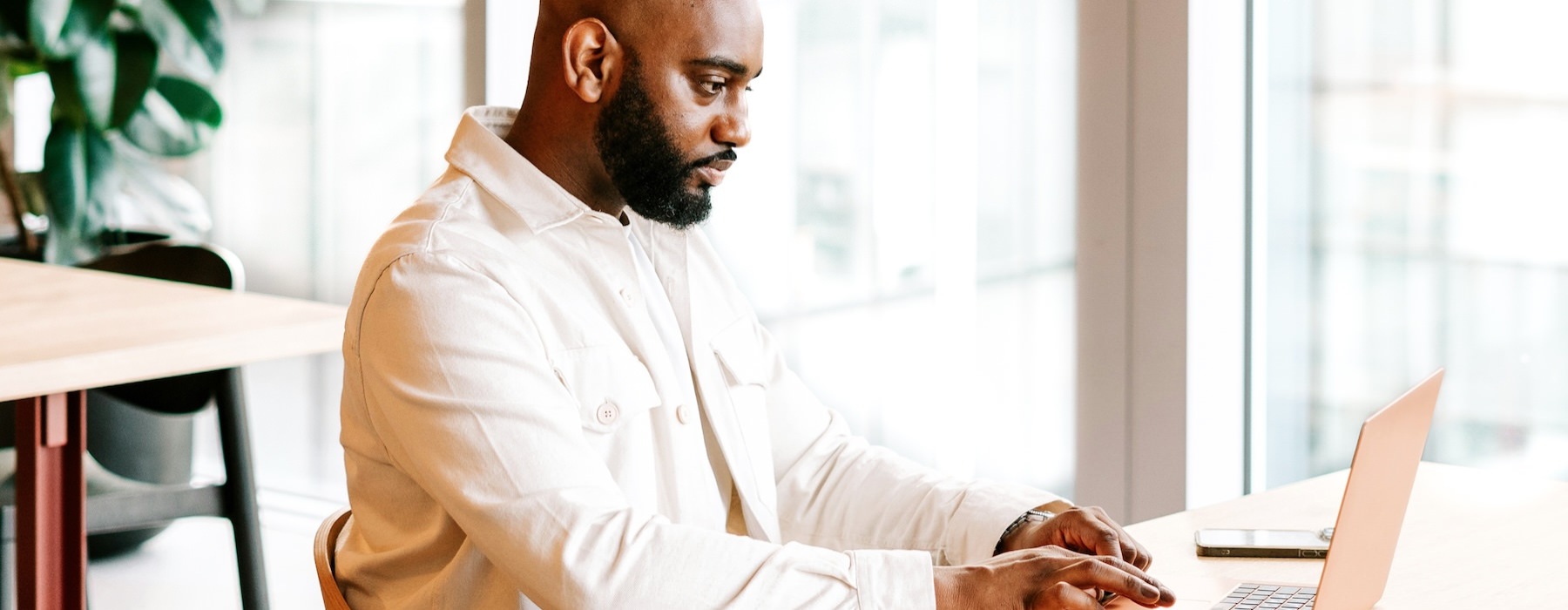 a man working on his laptop